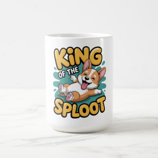 Taza De Café King of the Sploot Funny Dog Lying Pose Gift