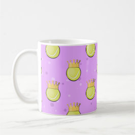 Taza De Café King Tennis - Seamless Pattern on Purple 