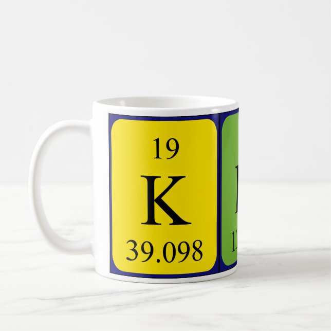 Taza De Café Kinga periódica nombre de tabla mug (Izquierda)