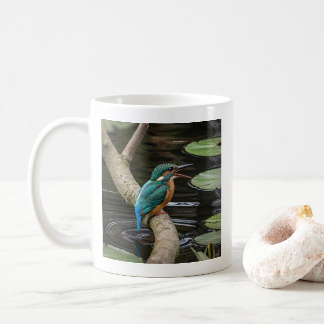 Taza De Café Kingfisher Bird (Con donut)