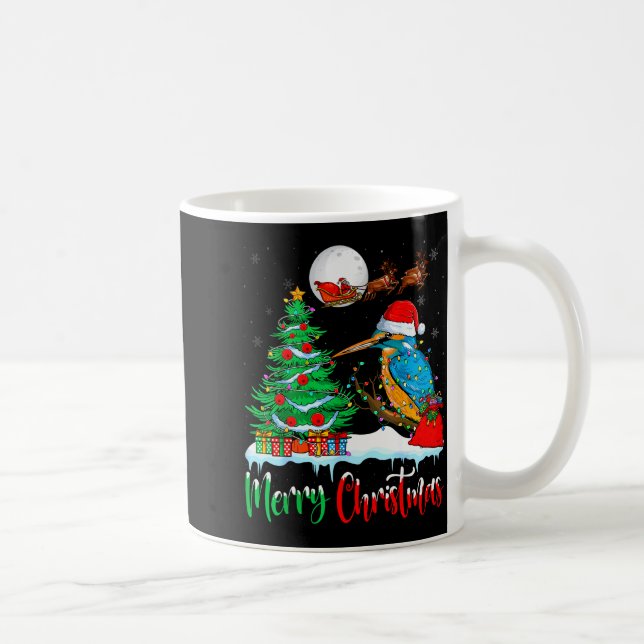 Taza De Café Kingfisher Santa Hat Xmas Tree Merry Christmas Kin (Derecha)