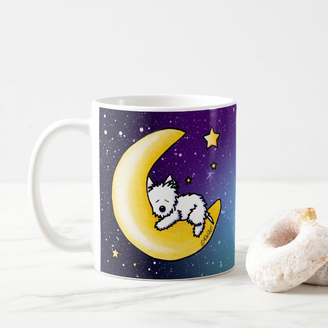 Taza De Café KiniArt Westie Amor Lunar (Con donut)