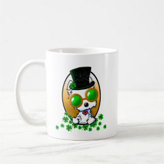 Taza De Café KiniArt Westie Terrier St. Paddy's