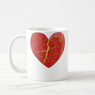 Taza De Café Kintsugi Art Kintsukuroi Heart Japan Wabi Sabi