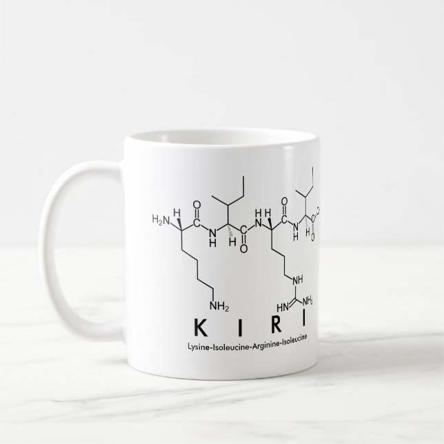 Taza De Café Kiri peptide name mug (Izquierda)