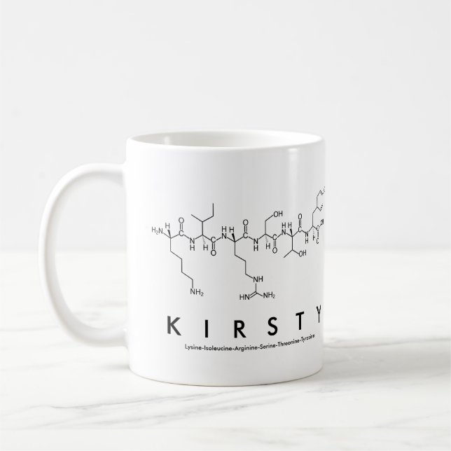 Taza De Café Kirsty peptide name mug (Izquierda)