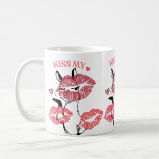 Taza De Café Kiss My Heart Llama Tee