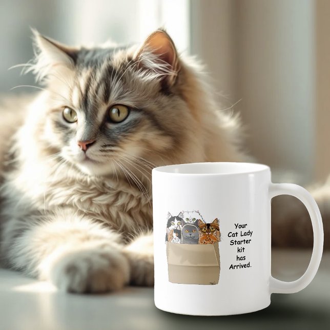 Taza De Café Kit de inicio de la dama del gato (Subido por el creador)