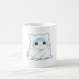 Taza De Café Kit de manta acogedora gatito kawaii Diseño de gat
