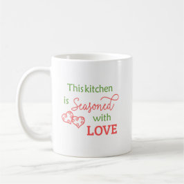 Taza De Café Kitcheen sazonado con amor Diseño Café Mug Cup
