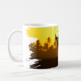 Taza De Café Kite Surfing en Sunset Silhouette