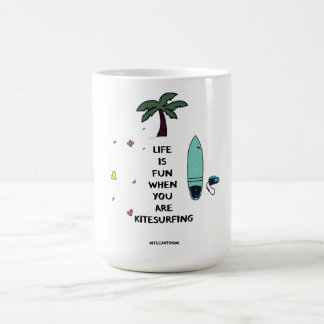 Taza De Café Kiteboard/kitesurf - La vida es divertida cuando u