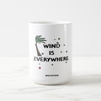 Taza De Café Kiteboarding/kitesurf - El viento está por todas p