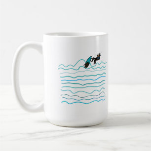 Taza De Café Kiteboarding/kitesurf - pareja de kitesurf de olas