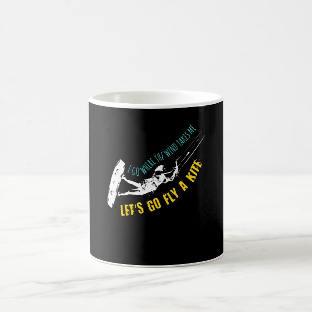 Taza De Café Kitesurfing Fly A Un Kite Kiteboard (Centro)