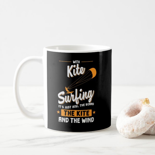 Taza De Café Kitesurfing mit Board und Wind (Con donut)