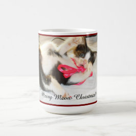 Taza De Café Kitten Keepsake Photo Text, Snowflake, Customize,