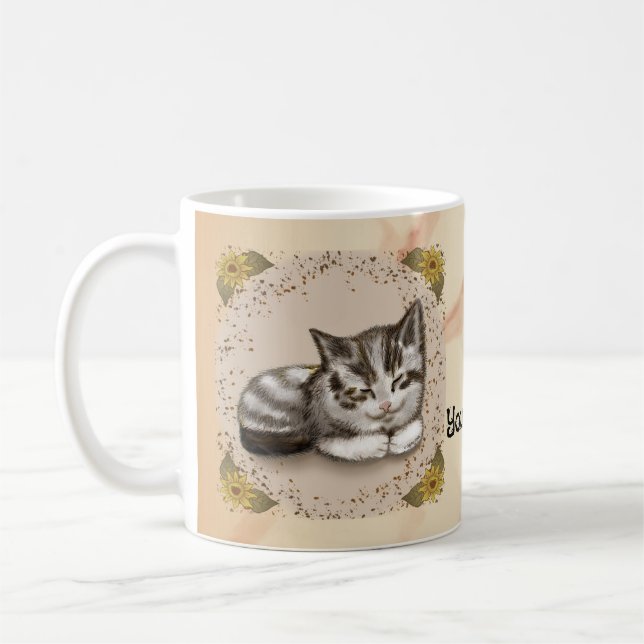 Taza De Café Kitten Sleeping (Izquierda)