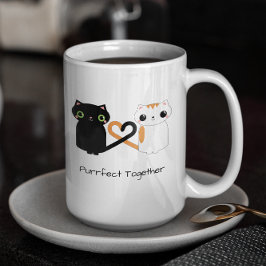 Taza De Café Kitty Love Heart Tails