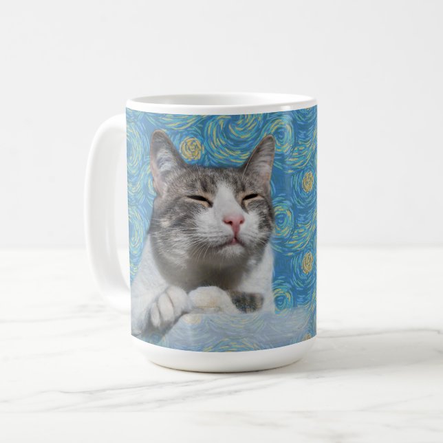 Taza De Café Kitty Starry Night (Anverso izquierdo)