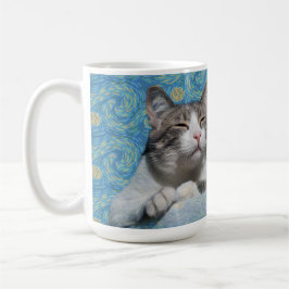 Taza De Café Kitty Starry Night