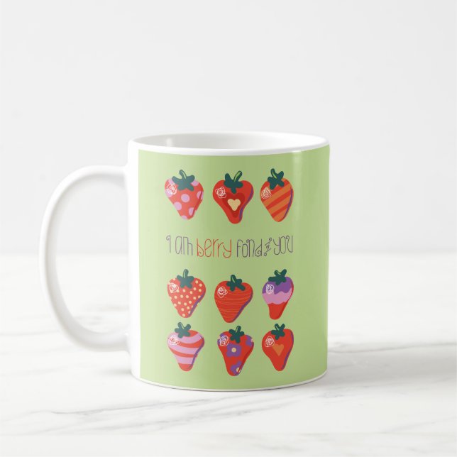Taza De Café Kiwi Soy Berry Fond of You Illustrated Strawberry (Izquierda)