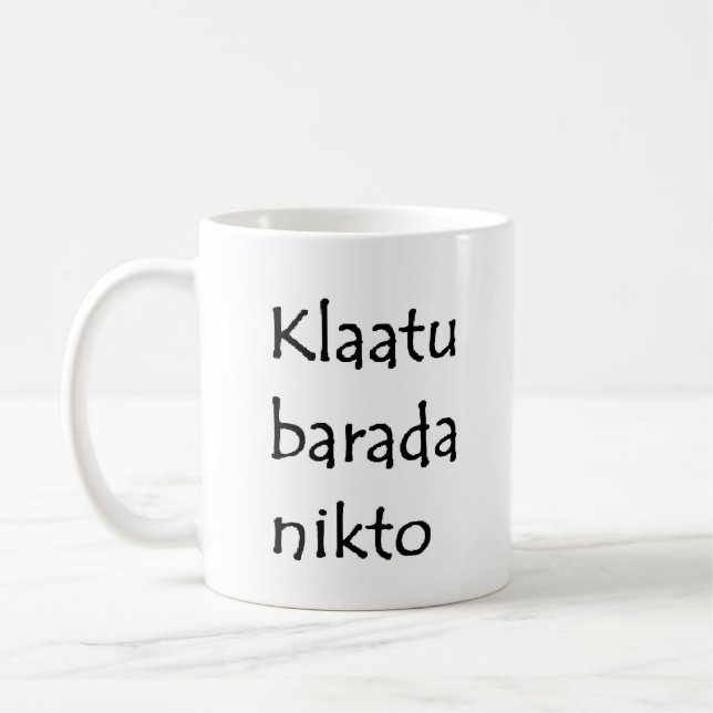 Taza De Café klaatu barada nikto (Izquierda)