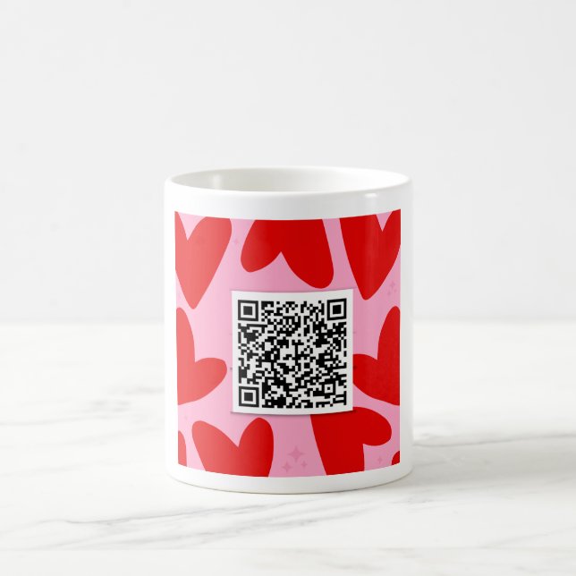 Taza De Café Klassische, weiße Tasse mit Liebeslied per QR-Code (Centro)