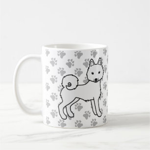 Taza De Café Klee Kai Blanco de Alaska Perro de Dibujos Animado
