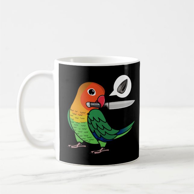 Taza De Café Knife Parrot Quiere Semillas I Fischers Lovebird (Izquierda)