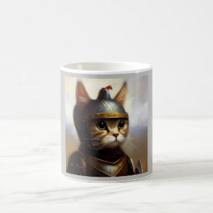 Taza De Café Knight medieval del gato
