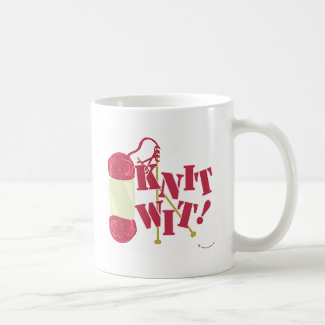 Taza De Café Knit Con Funny Funny Diseño Personalizado De Hobby (Derecha)