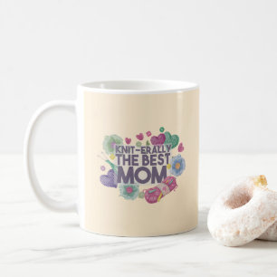 Taza De Café Knit-erally la mejor mamá