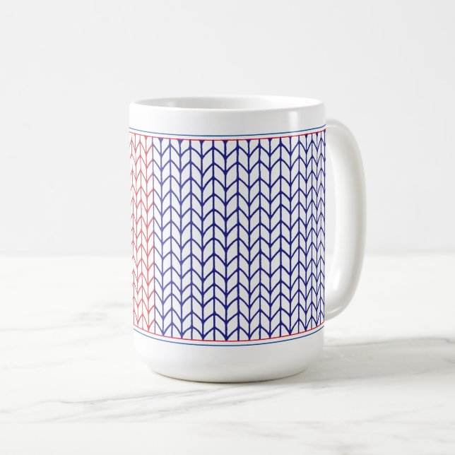 Taza De Café KNIT Tall White Mug (Anverso derecho)