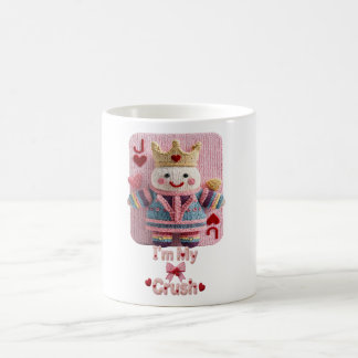 Taza De Café Knitted Queen of Hearts Valentine Self-Love Doll