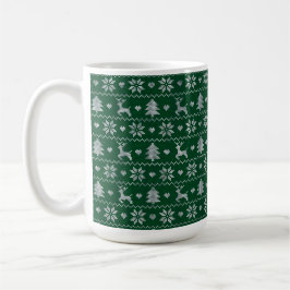 Taza De Café Knitted seamless Christmas pattern
