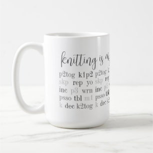 Taza De Café KNITTING ES MI SEGUNDO IDIOMA Tall White Mug