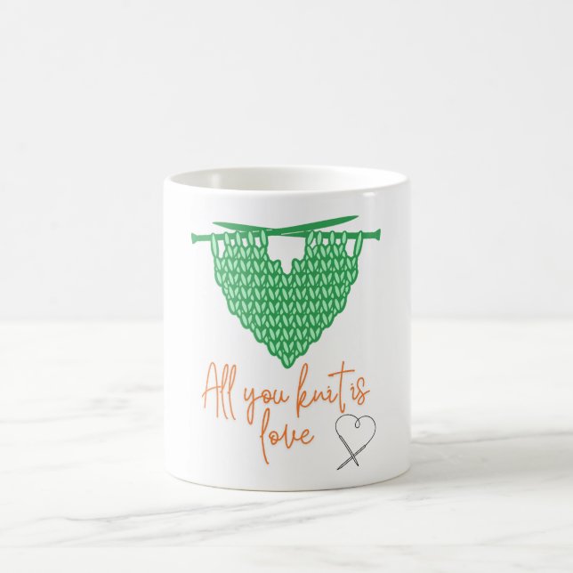 Taza De Café Knitting Love mothers day (Centro)