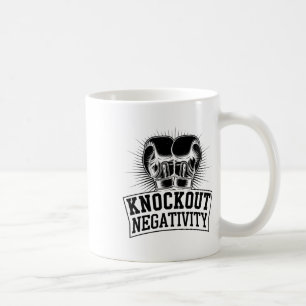 Taza De Café Knockout Negatividad Boxer Fuerza Deportiva Gym At