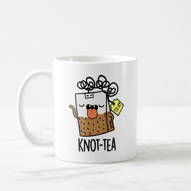 Taza De Café Knot-tea Funny Tea Pun (Izquierda)