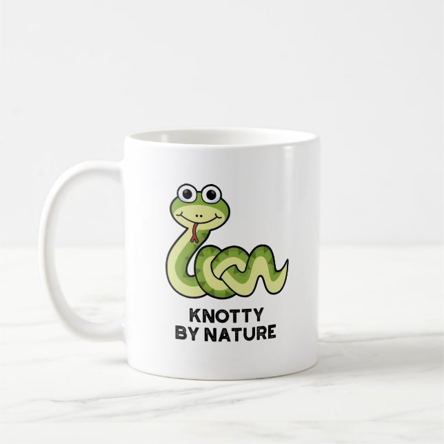 Taza De Café Knotty Por Naturaleza Funny Snack Pun (Izquierda)