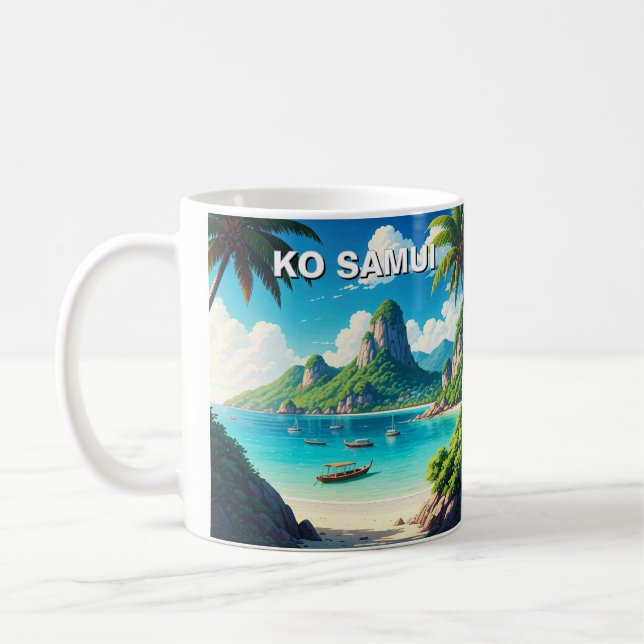 Taza De Café Ko Samui Tailandia (Izquierda)