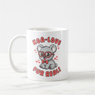 Taza De Café Koa-Love Fur Real - Pun de Koala Lindo en San Vale