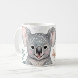 Taza De Café Koala alegre y encanto floral