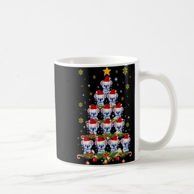 Taza De Café Koala Animal Xmas Koala Christmas Tree T Shirt  (Derecha)