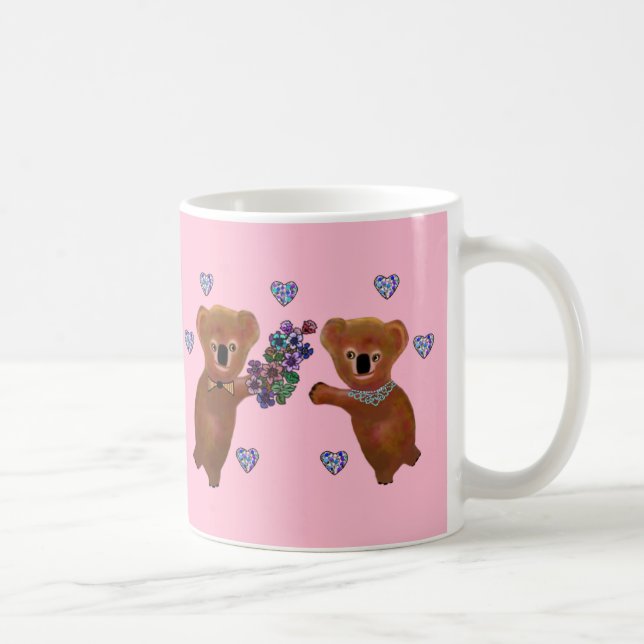 Taza De Café Koala Luv usted (Derecha)