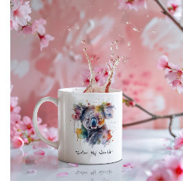 Taza De Café Koala se cuela en color, personalizado
