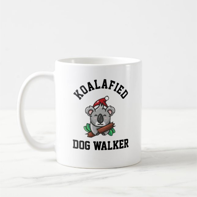Taza De Café Koalafied Dog Walker (Izquierda)