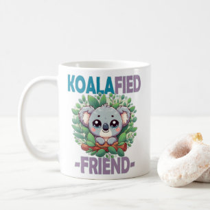 Taza De Café Koalafied Friend divertido juego de palabras Cute 