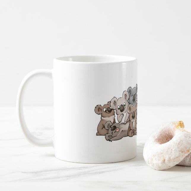 Taza De Café Koalas lindas (Con donut)